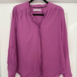 Billy T Women's Pink Button Down Blouse Size Small